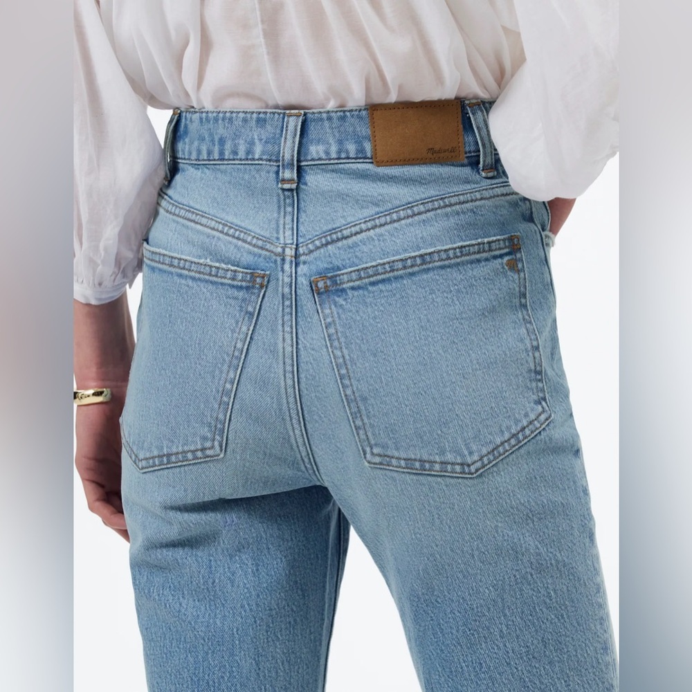 Madewell The Perfect Vintage Light Blue Straight Leg High Waist High Rise Jeans - Picture 6 of 9